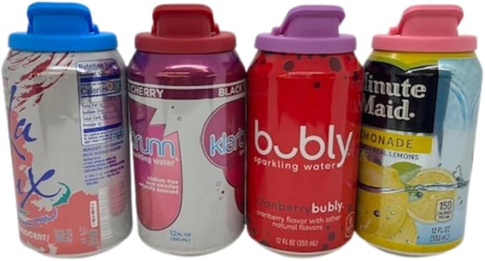 Can Cover - Best Can Cover For Standard Size Soda/Beer/Energy Drink Cans - Made In The USA - BPA-PCB Free - 4 pack (Asst Colors)