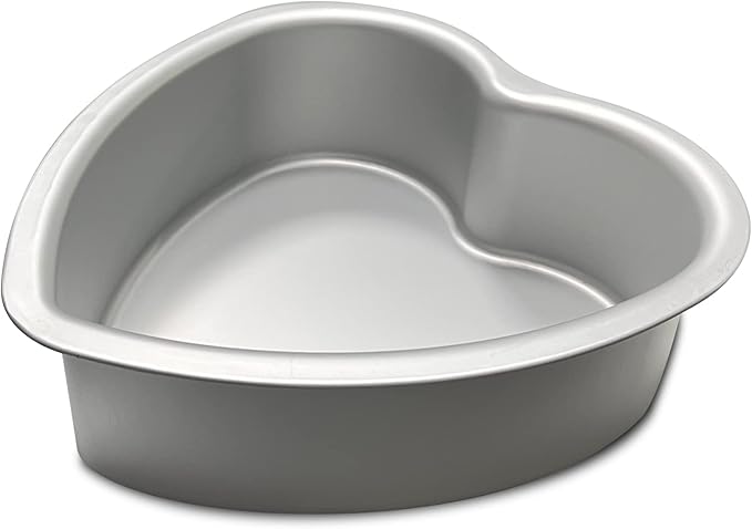 kefyixc 9 Inch Heart Shaped Cake Pan Set of 2, Aluminum,2 Inch Deep, Heat-Resistant Baking Cake Pan for Wedding, Party, Family Occasions, Chocolate, Bread. (9 x 2 Inch,Set of 2)