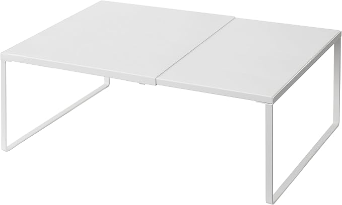 Nxconsu Expandable Cabinet Shelf, Shelf Riser for Cabinets, 11.8" White