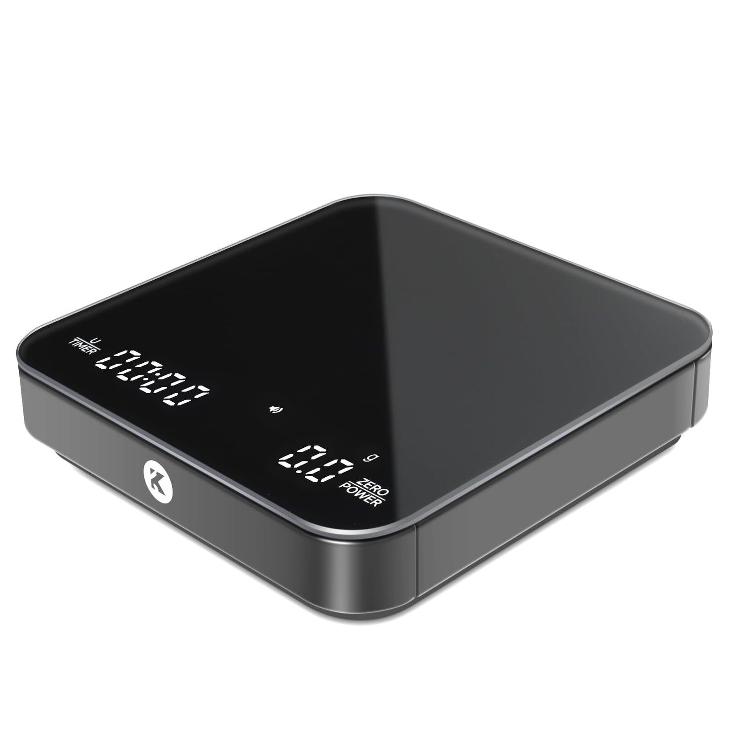 KitchenTour CaféMetric Coffee Scale with Timer 0.1g/2000g - Precision Small Scale for Espresso & Pour Over - Mini Scale with LED Display AAA Battery Black