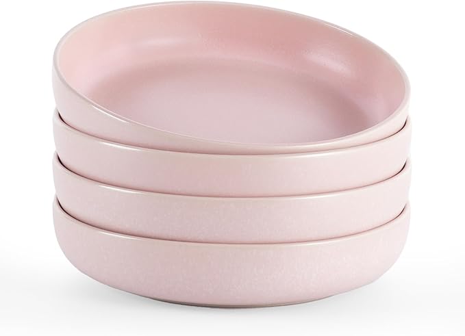 famiware Milkyway 33 oz Pasta Bowls Set of 4, Dark Gray