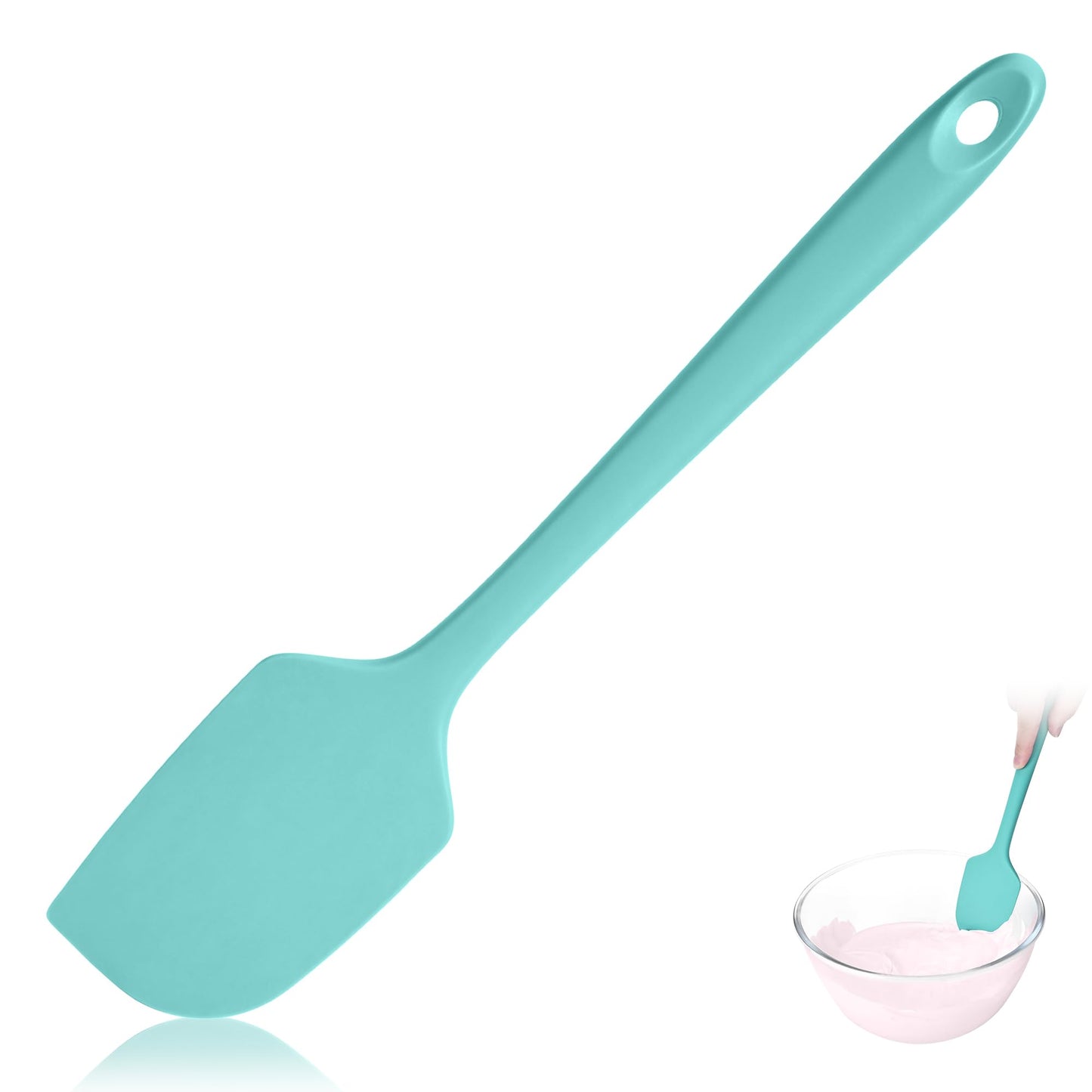 Lilybeam 600ºF Heat Resistant Silicone Spatula Spoonula Set of 2, Black