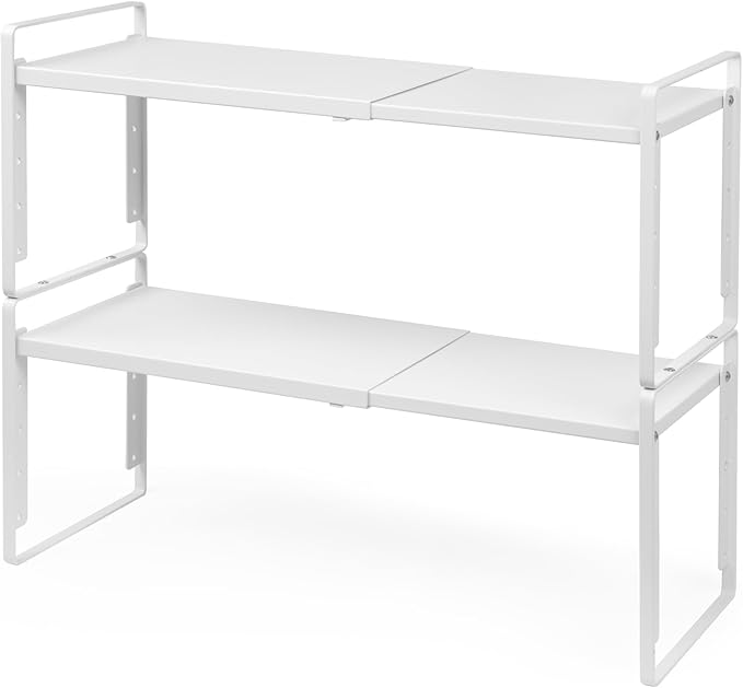 Nxconsu Kitchen Cabinet Shelf Organizers, Countertop Riser, 8.6" 2 Pack