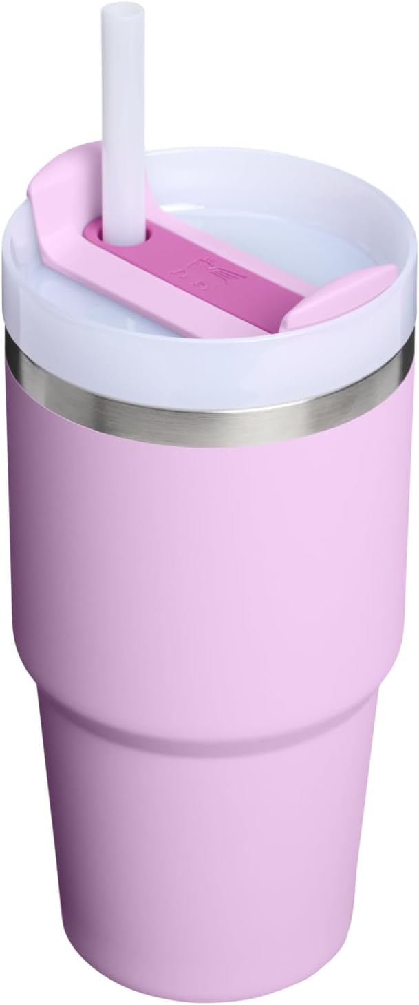 STANLEY Quencher H2.0 Tumbler with Handle and Straw 20 oz | Flowstate 3-Position Lid | Cup Holder Compatible for Travel | Insulated Stainless Steel Cup | BPA-Free | Soft Orchid