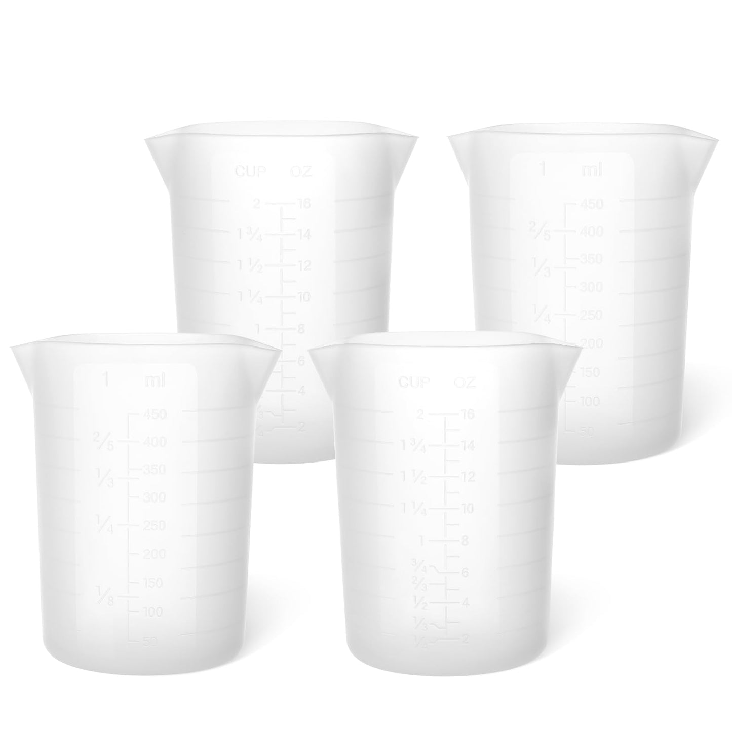 Gartful 300ml Large Silicone Measuring Cups, 10OZ Reusable Squeeze and Pour Resin Cups for Epoxy, Casting Molds, Slime, Craft Art Projects, Cup Making, Waxing, 6 Packs