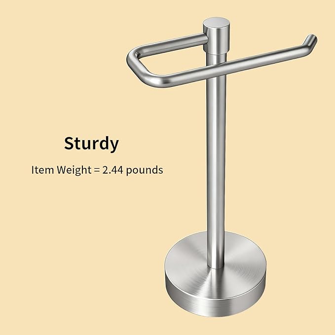 YUMORE Hand Towel Holder Stand Countertop Towel Rack Free Standing Towel Bar Hanger for Bathroom Kitchen