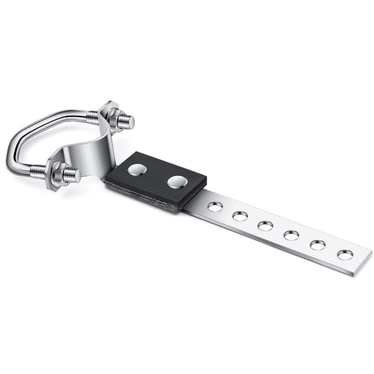 Geetery 2 Pcs Exhaust Hangers Muffler Hanger Swivel Tail Pipe Universal Exhaust Tailpipe Hanger Heavy Duty Tailpipe Muffler Bracket Flexible Swivel, Silver (Rv Style)