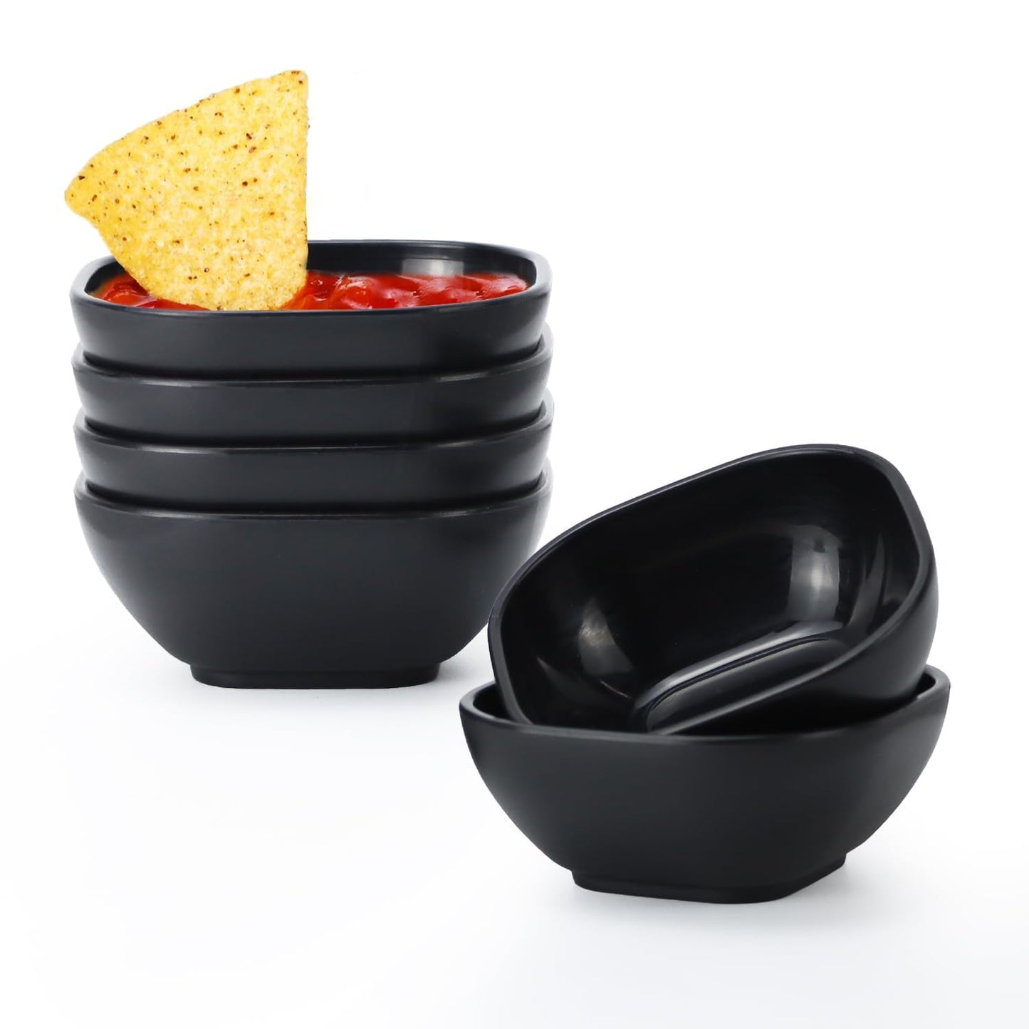 Homienly Wheat Straw Dipping Bowls Set of 6, 4.5oz Small Dessert Bowls, Unbreakable Dip Bowls & Sauce Bowls, Small Bowls for Dips, Mini Prep Small Bowl for Soy Sauce & Sides, 6 Color