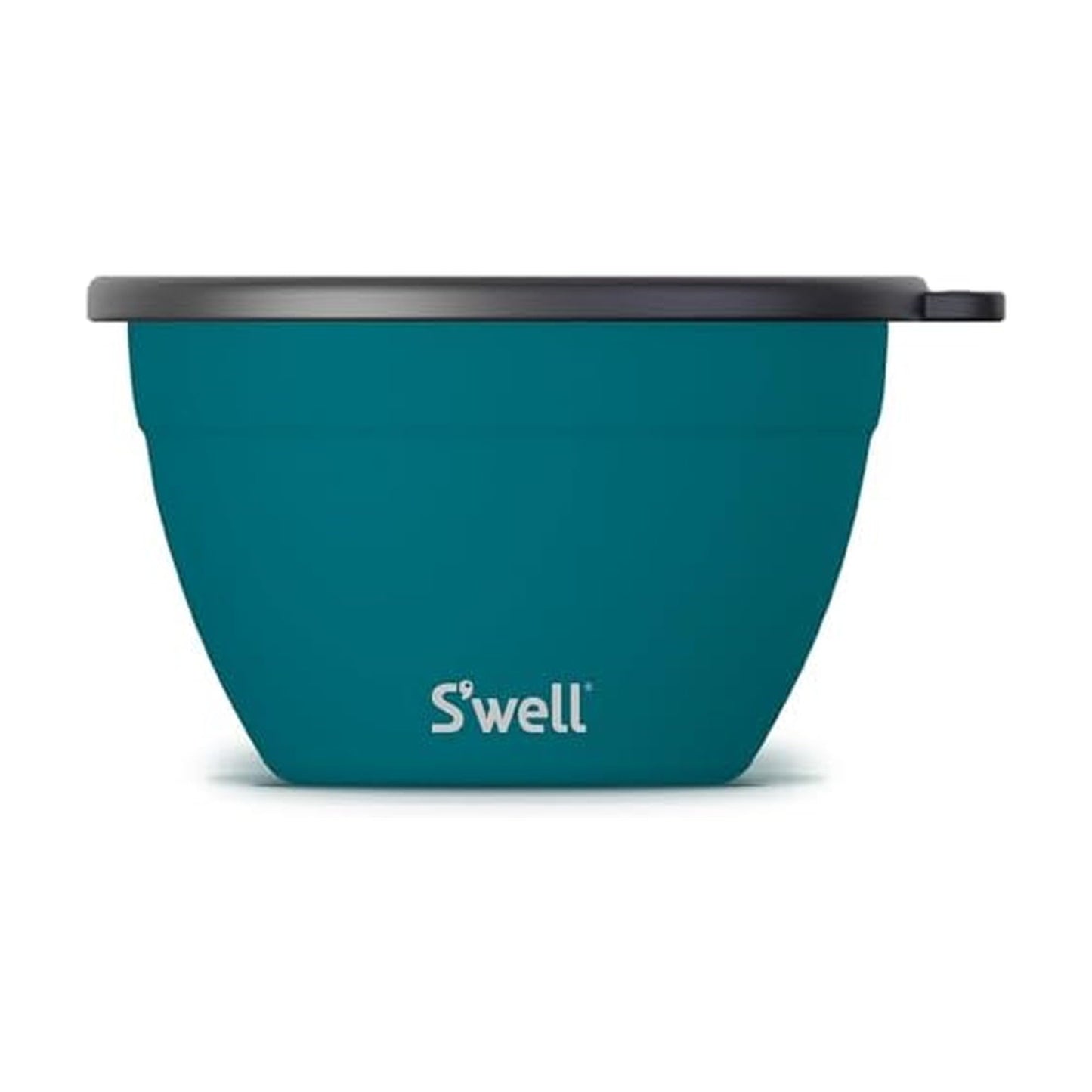 S’well Stainless Steel 64oz Salad Bowl Kit in Onyx, Comes with 2oz Condiment Container and Removable Tray for Organized Serving, Leak-Proof and Dishwasher Safe