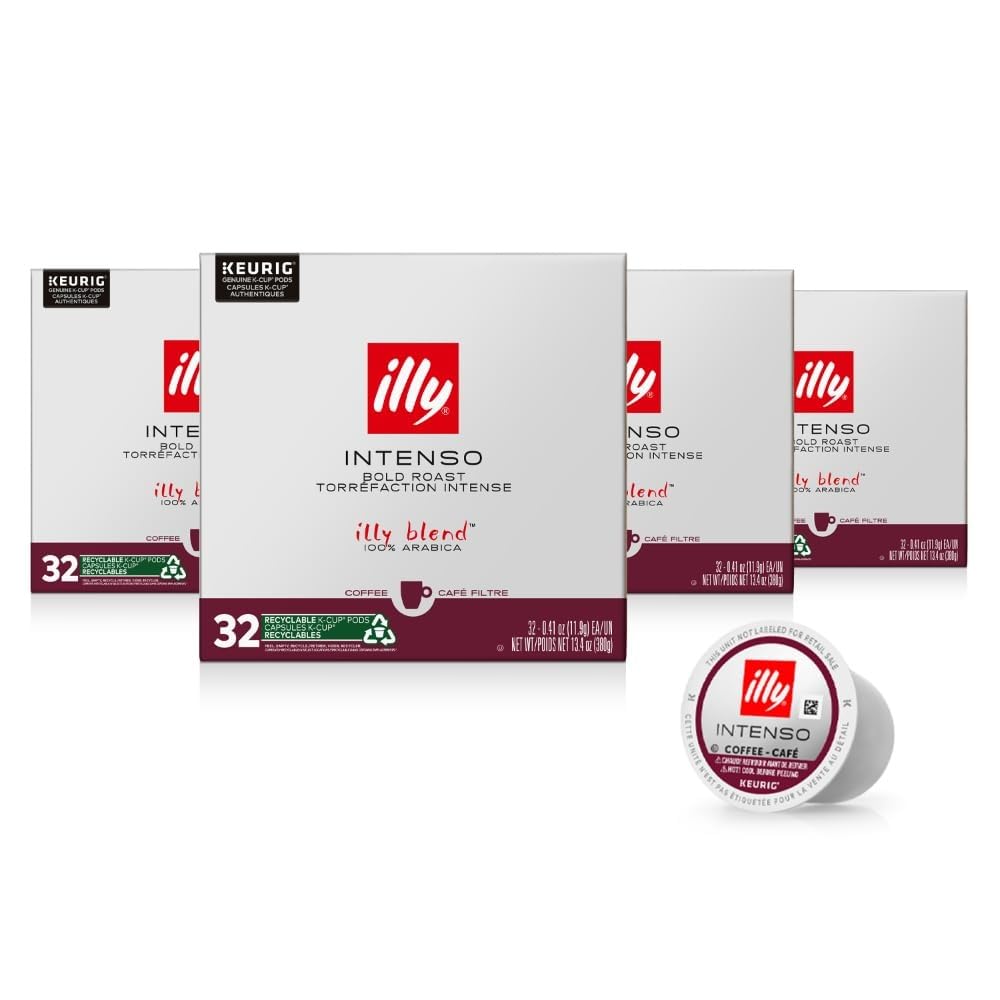 illy Coffee K Cup Pods, Intenso Dark Roast, 20 Count, 1 Pack