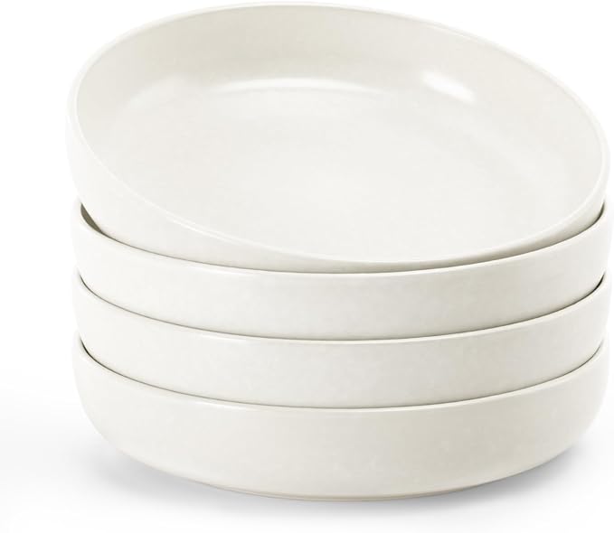 famiware Milkyway 33 oz Pasta Bowls Set of 4, Dark Gray