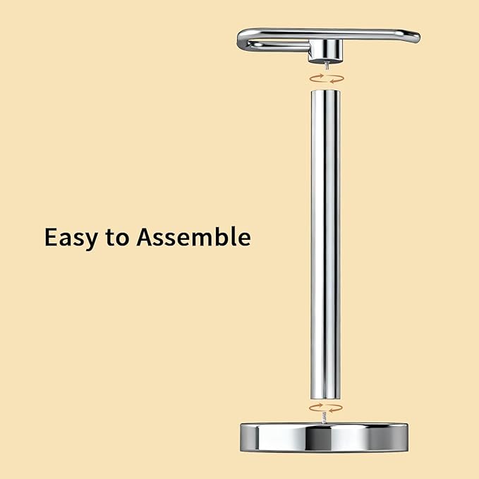 YUMORE Hand Towel Holder Stand Countertop Towel Rack Free Standing Towel Bar Hanger for Bathroom Kitchen