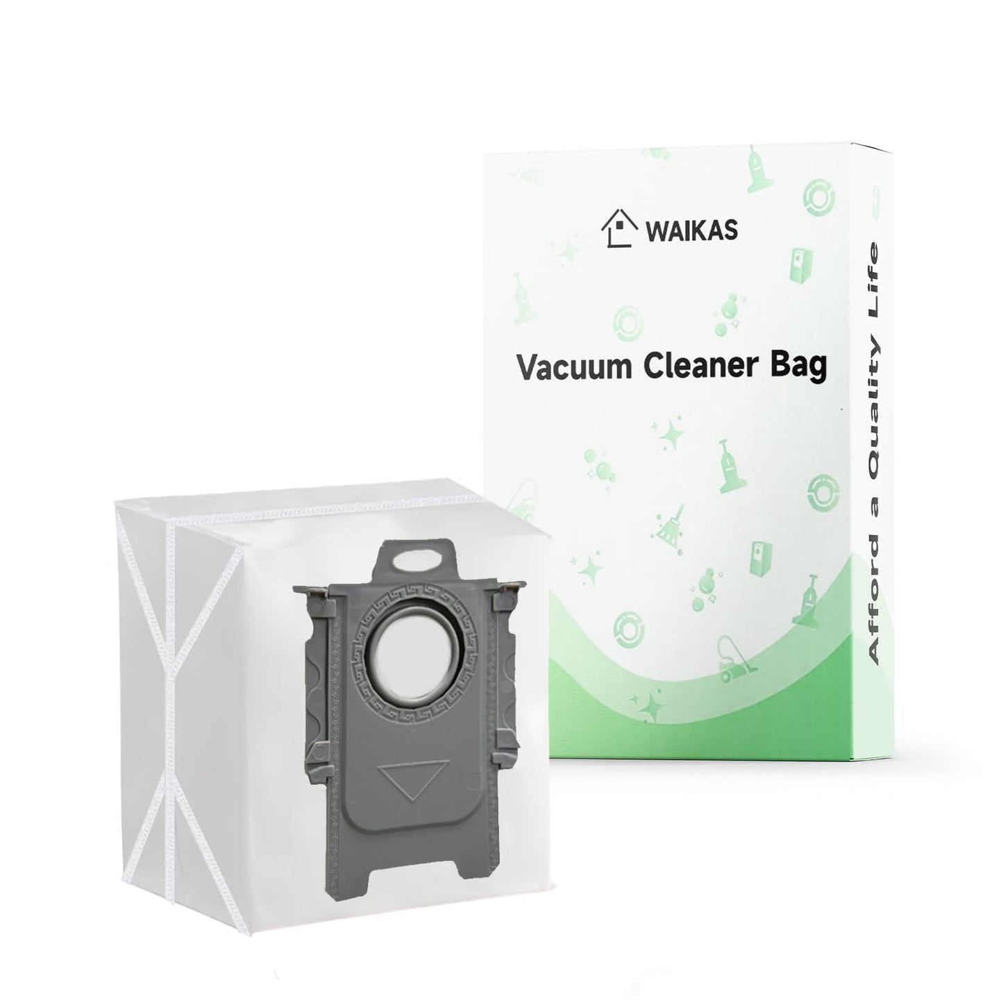 WAIKAS Vacuum Bags for Roborock Robot Vacuum (Qrevo/Saros Series), 20-Pack