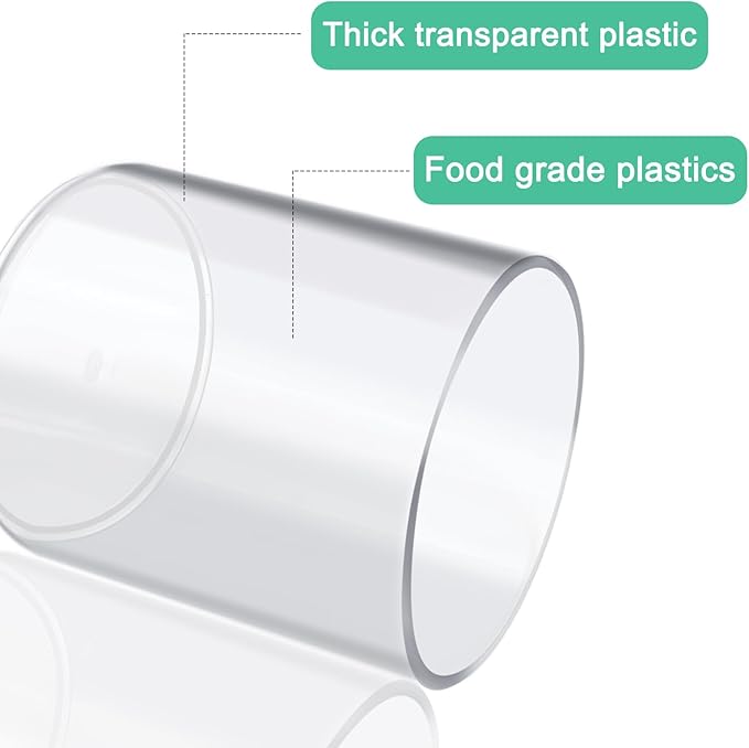 2 Pack Cotton Swab Holder, Transparent Acrylic Organizer with Lid, Clear Dispenser for Swabs, Bathroom Organizer and Storage, Home Decor, 10oz and 12oz