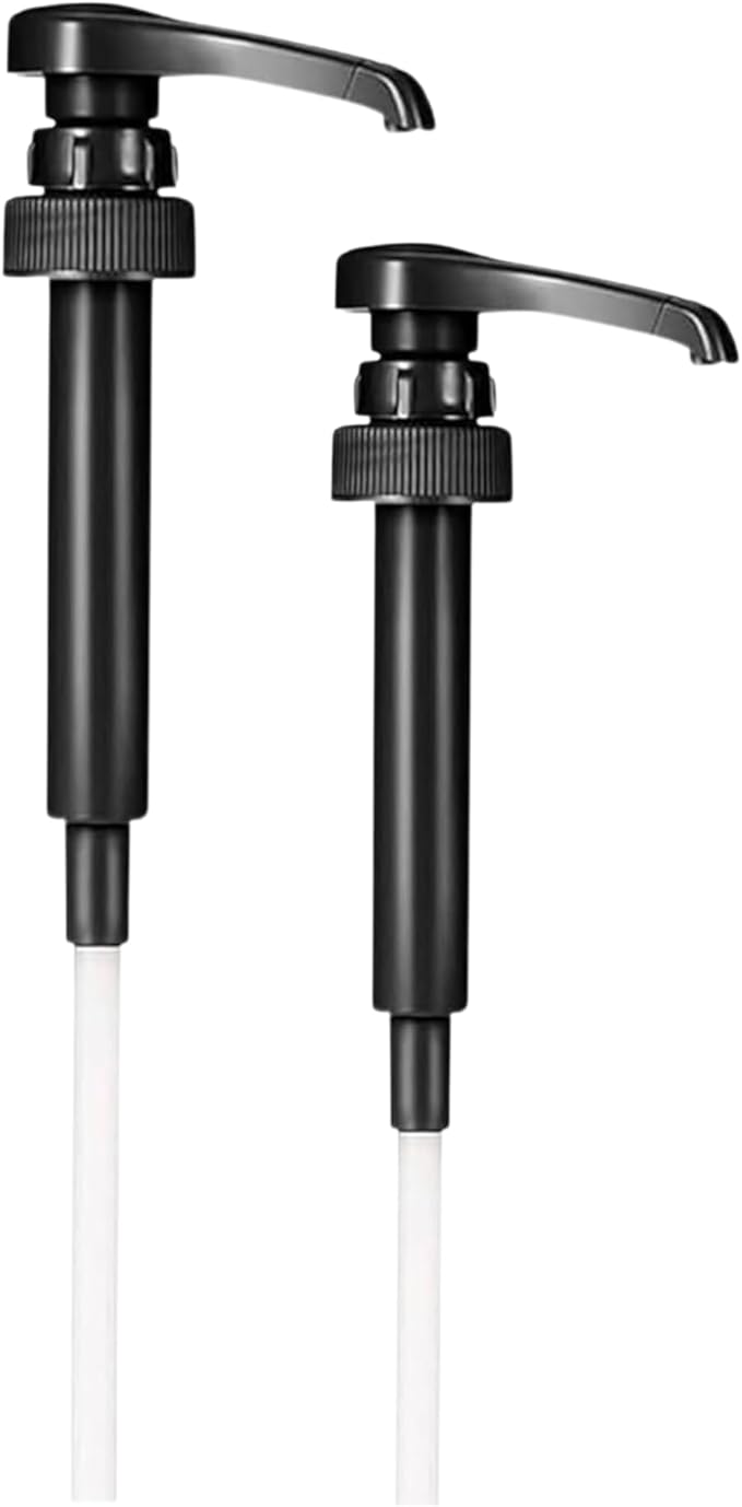 Syrup Pump Compatible with Torani, Davinci and Skinny (Set of 2) - fits Bottles (25.4 oz-750ml) (Black)