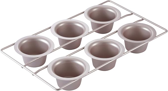 CHEFMADE Mini Muffin Pan, 20-Cavity Non-Stick Tiny Cupcake Pan Bakeware for Oven Baking (Champagne Gold)