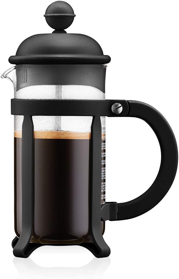 Bodum 34oz Java French Press Coffee Maker, High-Heat Borosilicate Glass, Black - Made in Portugal