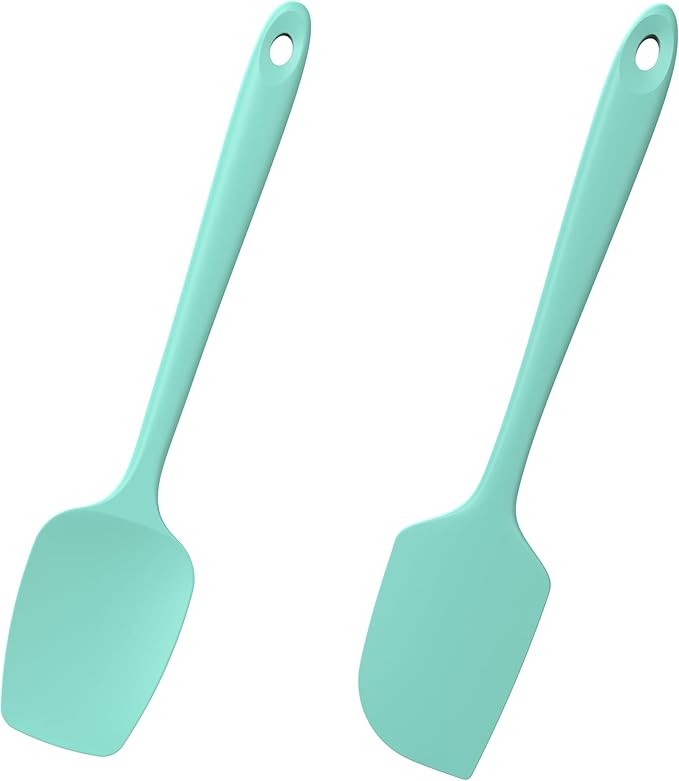 Doosu 600°F Heat Resistant Silicone Large Spatula, 11.4in, Aqua Sky