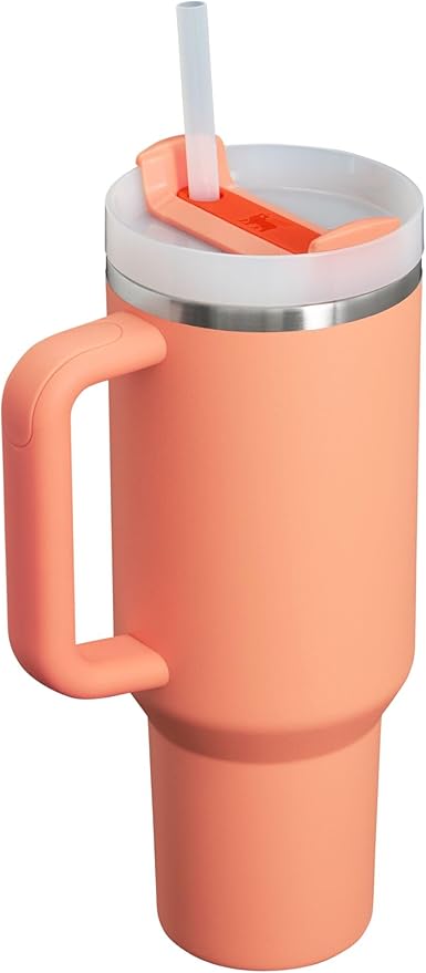 STANLEY Quencher H2.0 Tumbler with Handle and Straw 40 oz | Flowstate 3-Position Lid | Cup Holder Compatible for Travel | Insulated Stainless Steel Cup | BPA-Free | Nectarine