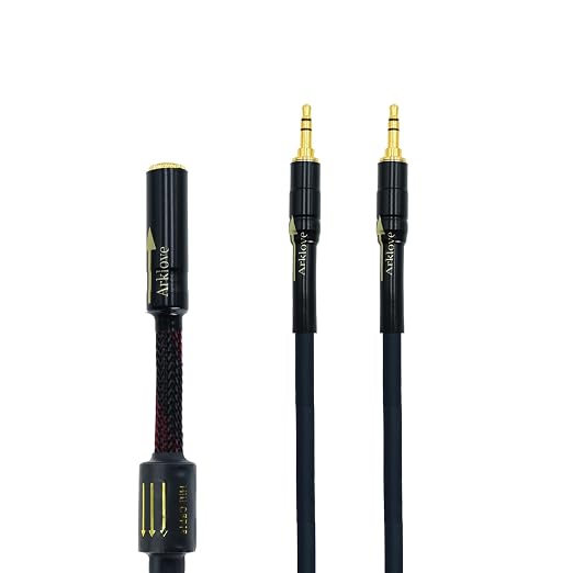Arklove 1ft Shielded 1/8" aux Input 3.5mm Female to 2X 3.5 Output Splitter
