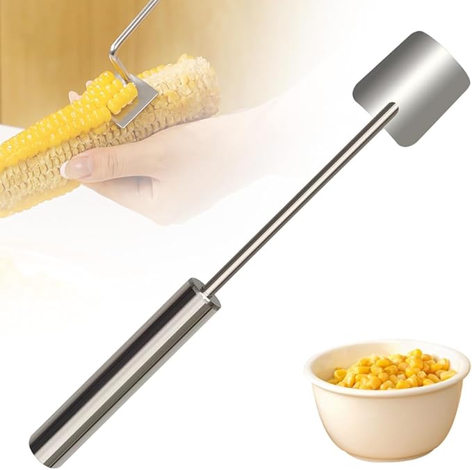 Easy Clean Stainless Steel Corn Peeler - New Corn Stripper for Home Kitchen & Restaurant Chef