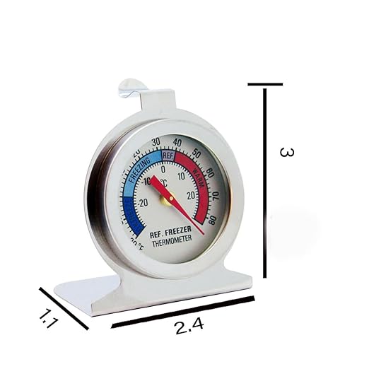 MIANLU 5 Pack Fridge Thermometer - Classic Series with Large Dial and Internal Temperature Gauge - Monitor and Maintain Perfect Temperature in Kitchen Refrigerator