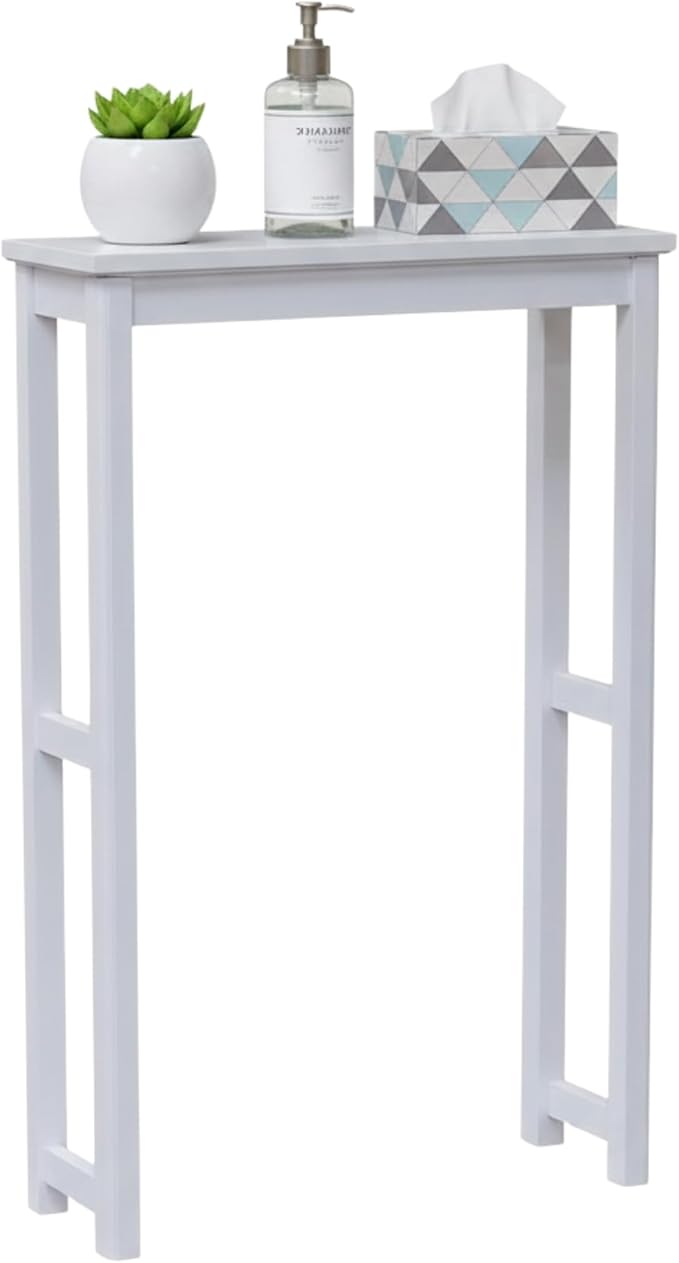 Dorset Over-the-Toilet Storage Shelf – 27" W x 37" H Space Saver Rack with Single Open Shelf for Towels & Toiletries – Minimalist Modern Design & Easy Assembly Bathroom Organizer by Alaterre Furniture