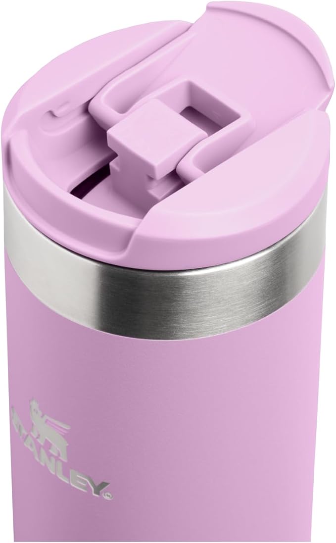 Stanley AeroLight Transit Bottle 20 oz | Locking Drink Through Lid | Leak Resistant Water Bottle or Coffee Travel Mug | Lightweight Insulated Stainless Steel | BPA-Free | Lilac