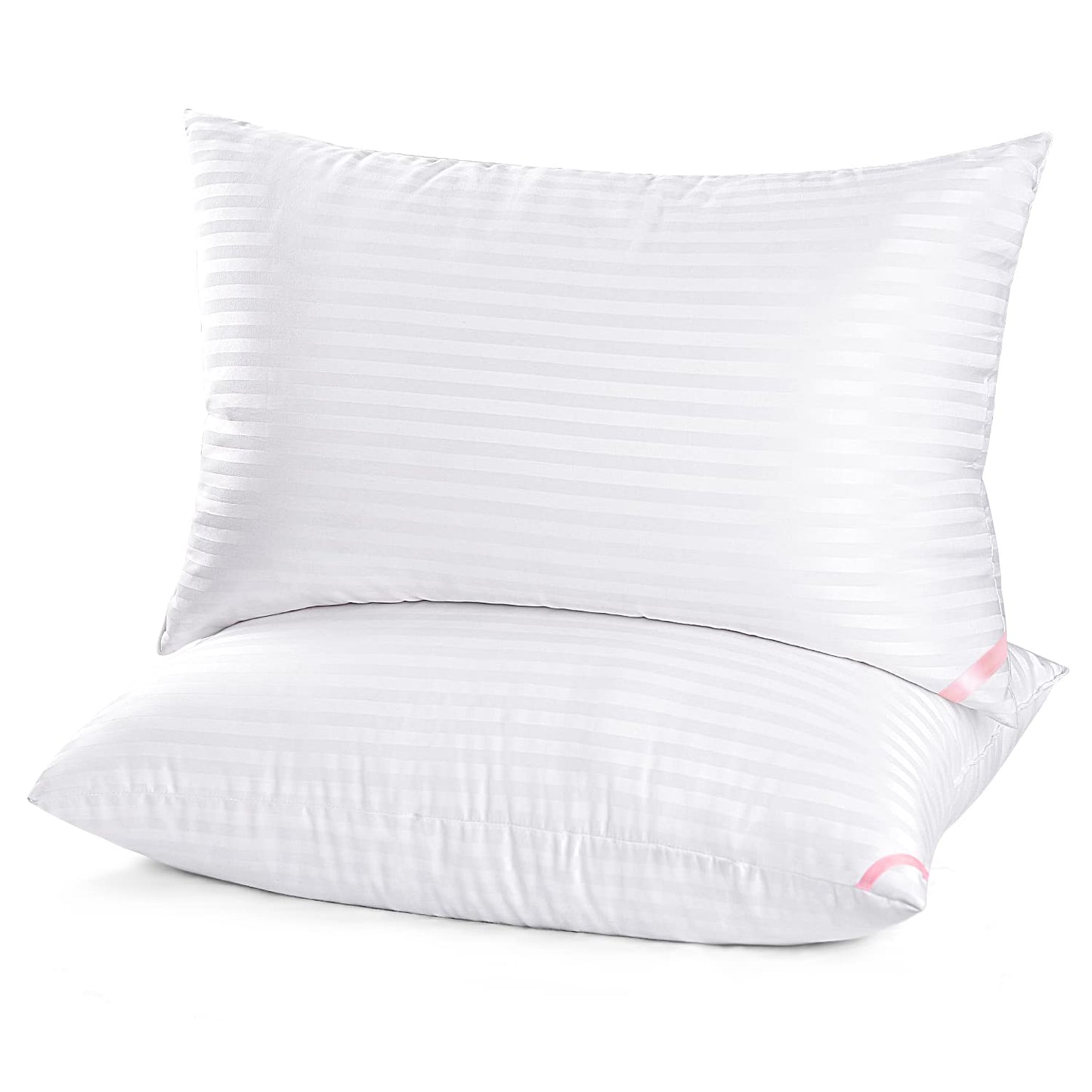 EIUE Bed Pillows for Sleeping 2 Pack Queen Size，Pillows for Side and Back Sleepers,Super Soft Down Alternative Microfiber Filled Pillows,20 x 30 Inches,Grey