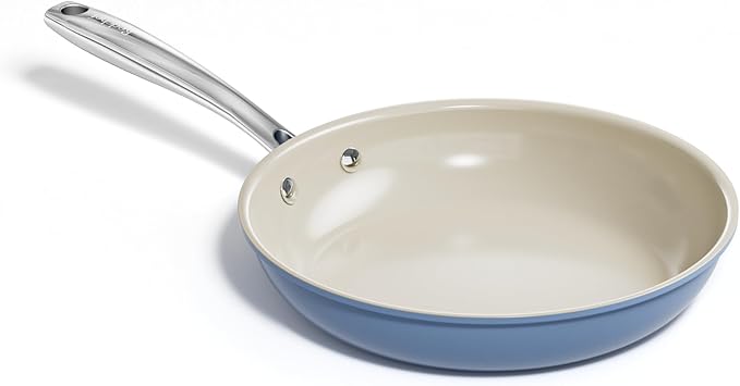 Redchef Ceramic Non Stick Egg Pans, Nonstick Frying Pan Skillet, 8 inch Cooking Pan Non Toxic with Stay Cool Handle for Induction, PTFE & PFAS & PFOA Free, Dishwasher/Oven Safe (Green)