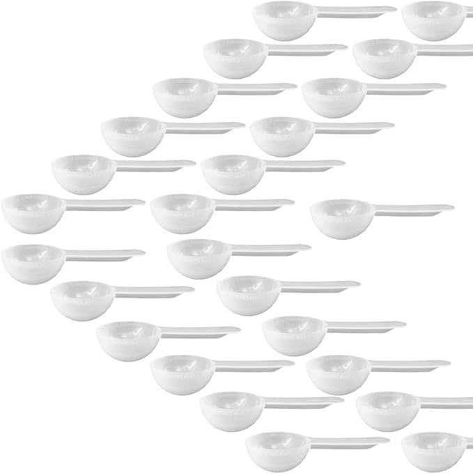 1 Tablespoon Measure Spoon Short Handle Scoops for Canisters by powbab. Made in USA. Dual Use Powder Measure for 1 Teaspoon to 1 Tablespoon Scoop. Protein, Spices, Coffee Scoop. BPA Free (10 count)