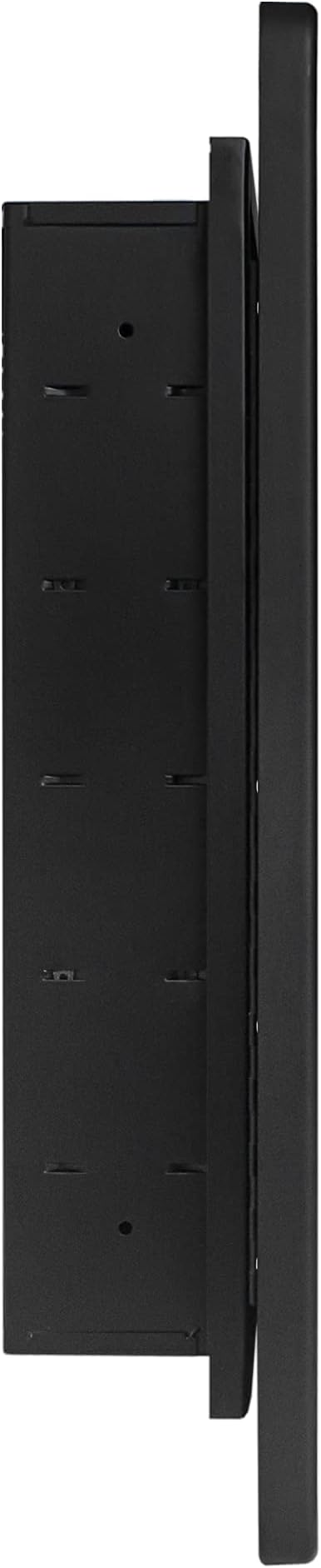 TEHOME Farmhouse Black Metal Framed Recessed Bathroom Medicine Cabinet with Beveled Mirror Rounded Rectangle Bathroom Medicine Cabinet 16x24 inch