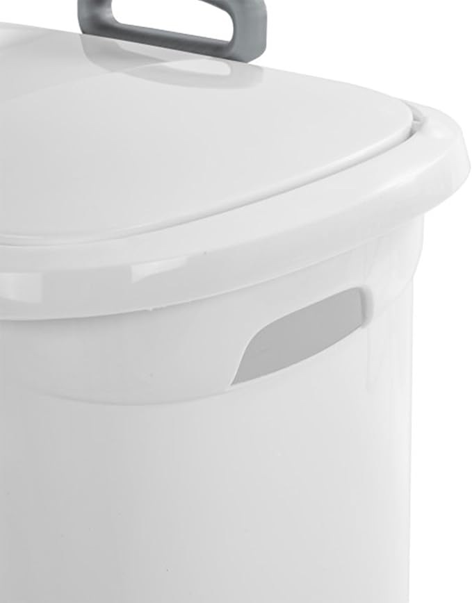 Sterilite 9-Pack Ultra Wheeled Hamper, Laundry Basket w/Flip-Top Lid & Retractable Handle - Plastic Rolling Clothes Storage Cart with Ventilated Holes for Home, Apartment or Dorm