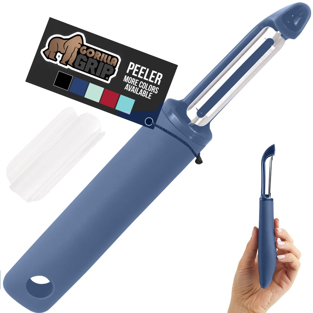 GORILLA GRIP® Patented BPA-Free Vegetable and Potato Peeler, Red