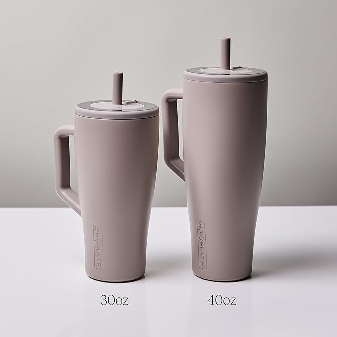 BrüMate Era 40 oz Tumbler with Handle and Straw | 100% Leakproof Insulated Water Bottle Tumbler with Lid and Straw | Made of Stainless Steel | Cup Holder Friendly | 40oz (Houndstooth)