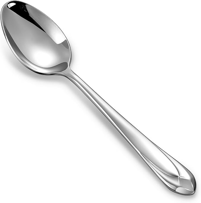 KEAWELL Premium Astra 4-Piece 7.4-Inch Dinner Spoon Set (4, Dinner Spoons)