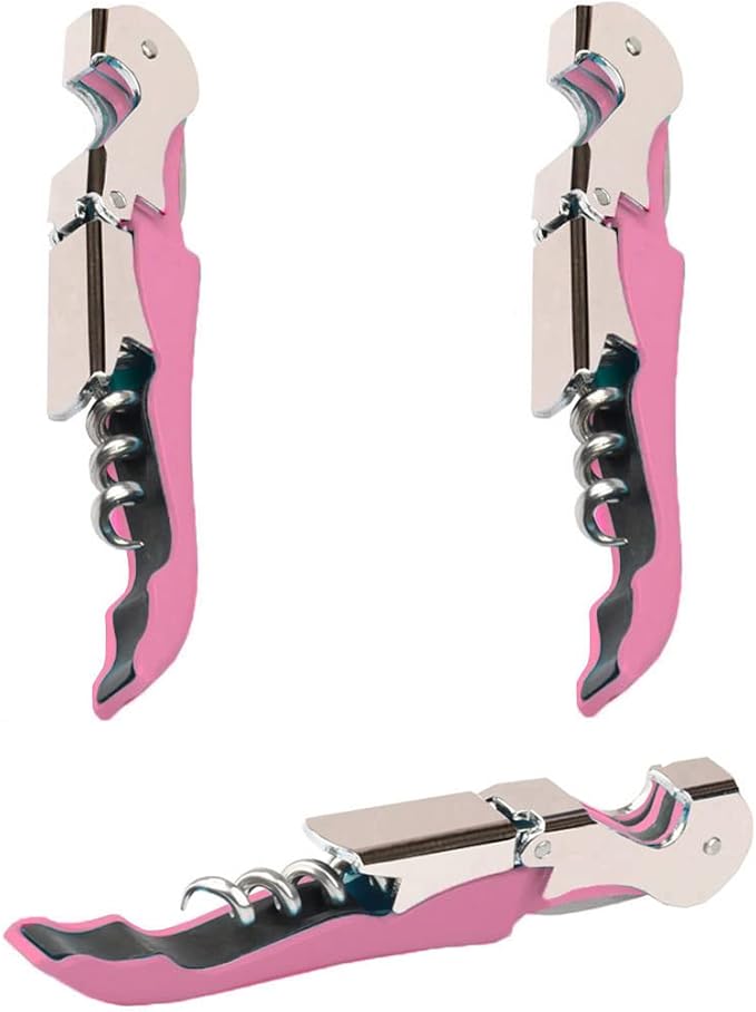 Professional Waiter Corkscrew Wine Openers Set(2PCS), Heavy Duty Stainless Steel Hinges Wine Key for Restaurant Waiters, Sommelier, Bartenders
