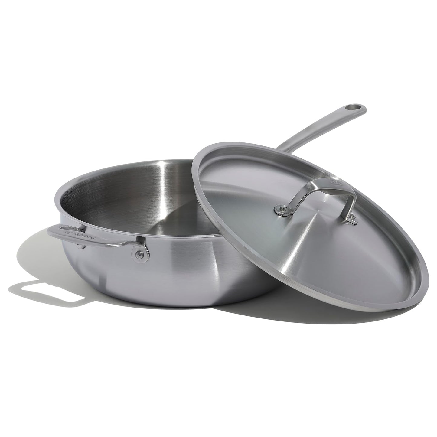 Made In Cookware - 5 Quart Stainless Steel Saucier Pan - 5 Ply Stainless Clad - Professional Cookware - Crafted in Italy - Induction Compatible