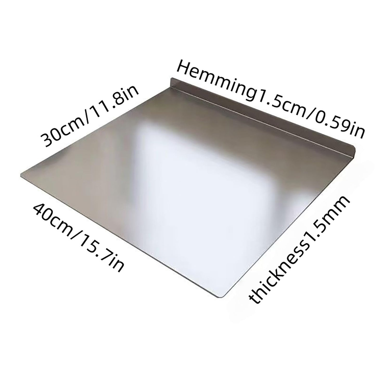 Large Stainless Steel Cutting Board,Suitable for Cutting Meat,Dicing,Vegetables,Fruits,Bread and Baking.ItIsConvenienttoClean,EasytoStoreandCan Be Washed in a Dishwasher (30 * 40)