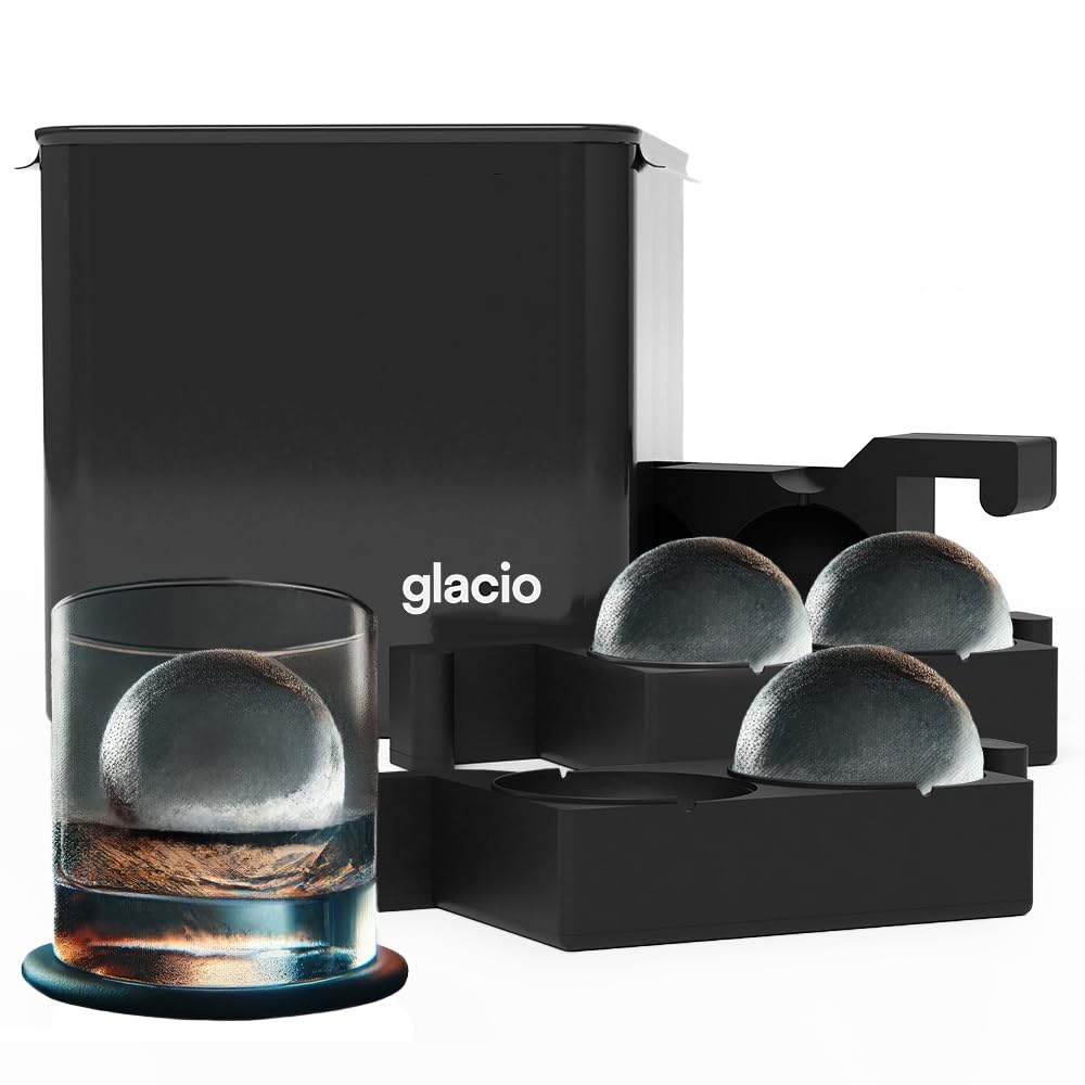 Clear Ice Maker Set, Crystal Ball & Cube Molds for Whiskey Cocktails