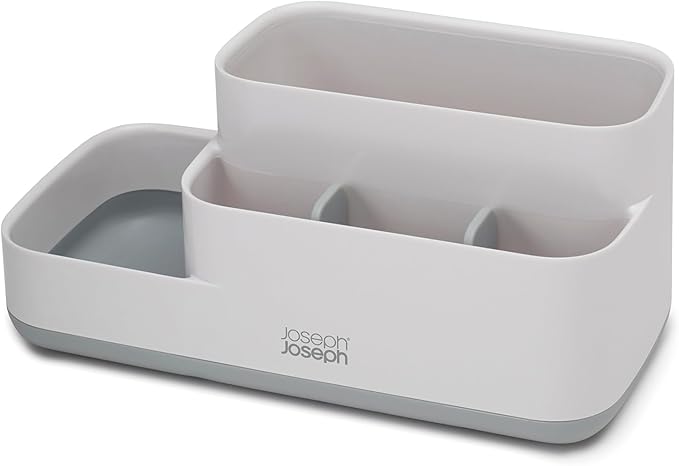 Joseph Joseph EasyStore Bathroom Storage Countertop Organizer Caddy , Gray