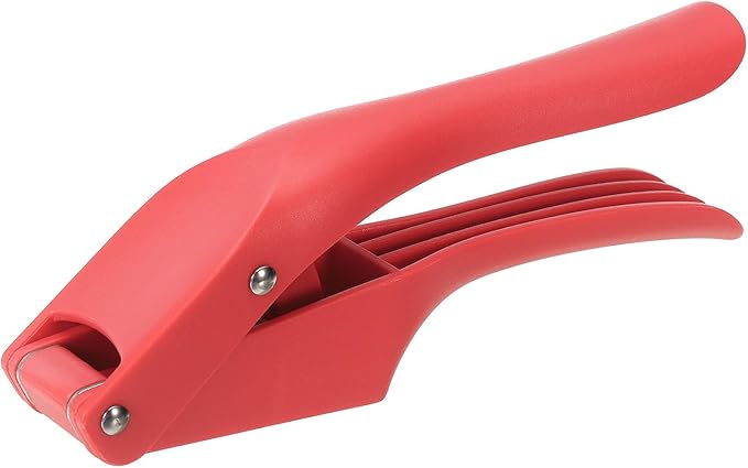 uxcell Garlic Press, 7.5 Inch Stainless Steel Garlic Slicer Crusher Tool Kitchen Utensil for Home Cooks and Professional Chefs, Black