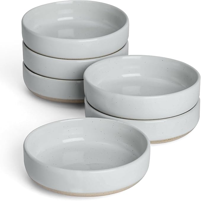 famiware Ceramic Soy Sauce Dish, 3oz Dipping Bowls Set of 6, Verdure