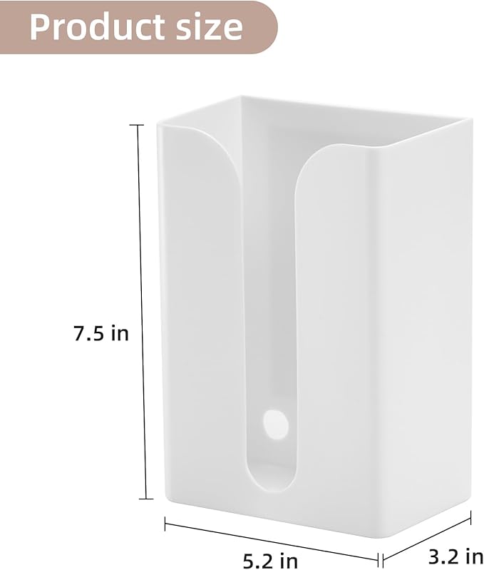 SUBEKYU Magnetic Dryer Sheet Holder for Laundry Room, Dryer Sheet Container,Dryer Sheet Dispenser,Plastic Wall Dryer Sheet Box for Laundry Organization and Storage,Fabric Sheet Holder,White
