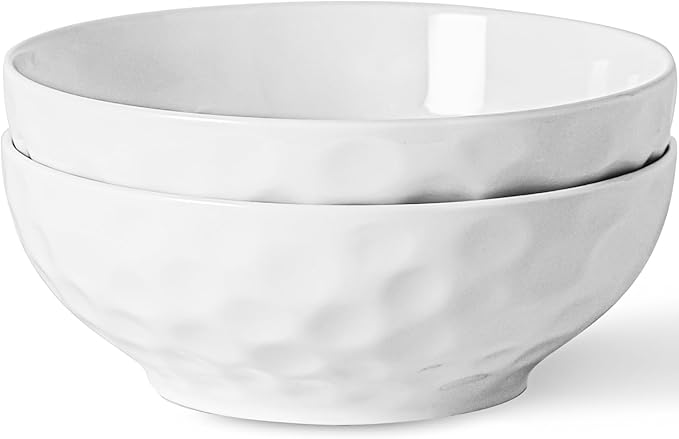 HOMBENE Porcelain Soup Bowls, 4.5 Inch Ice Cream Bowl, Kitchen Bowl Set, Fruit Bowls, Microwave and Dishwasher Safe, Set of 6