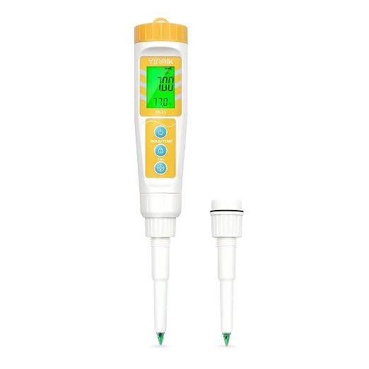 YINMIK Food pH Meter Digital pH Tester Spear pH Probe pH Reader for Canning