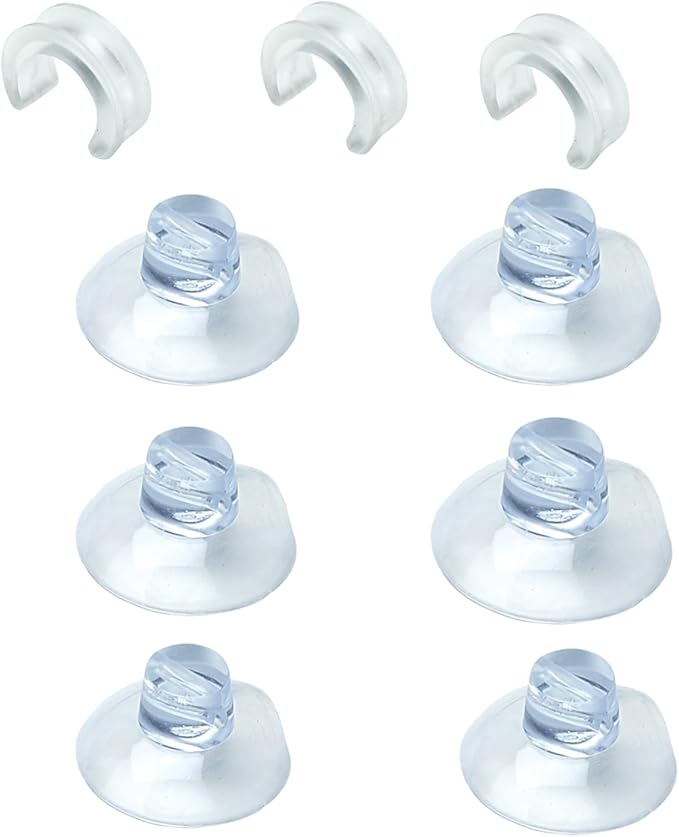 Better Houseware Shower Caddy Connectors Suction Cups - Professional Strength Large Suction Cups for Bathroom – 9-Piece Set - Easy to Attach & Transparent – Multifunctional Design