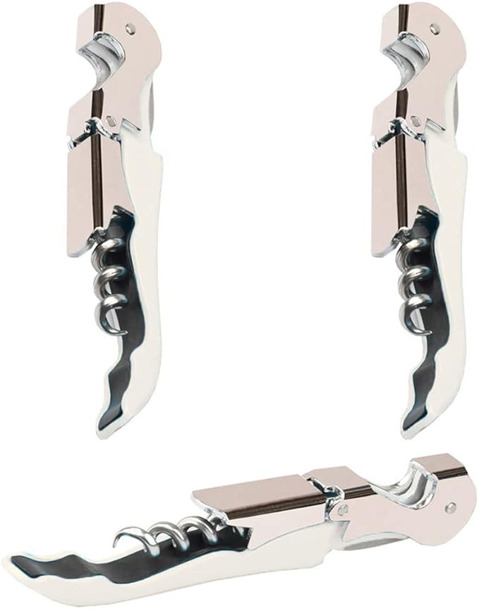 Professional Waiter Corkscrew Wine Openers Set(2PCS), Heavy Duty Stainless Steel Hinges Wine Key for Restaurant Waiters, Sommelier, Bartenders