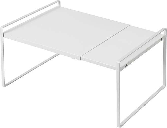Nxconsu Expandable Shelf for Cabinets, Cabinet Shelf Riser, 12" White