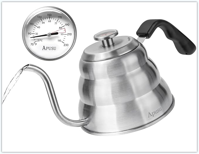 Pour Over Kettle,Gooseneck Camping Coffee Pot,Spout Tea Pot,12oz，350ml